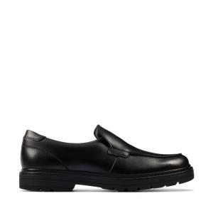 School Shoes Clarks Loxham Grove Youth Niño Negras | CLK397IZE