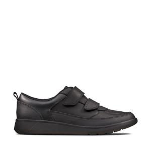 School Shoes Clarks Scape Flare Youth Niño Negras | CLK875KGC