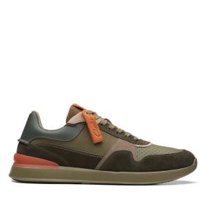 Zapatillas Clarks Race Lite Tor Hombre Verde Oscuro | CLK903ZNQ