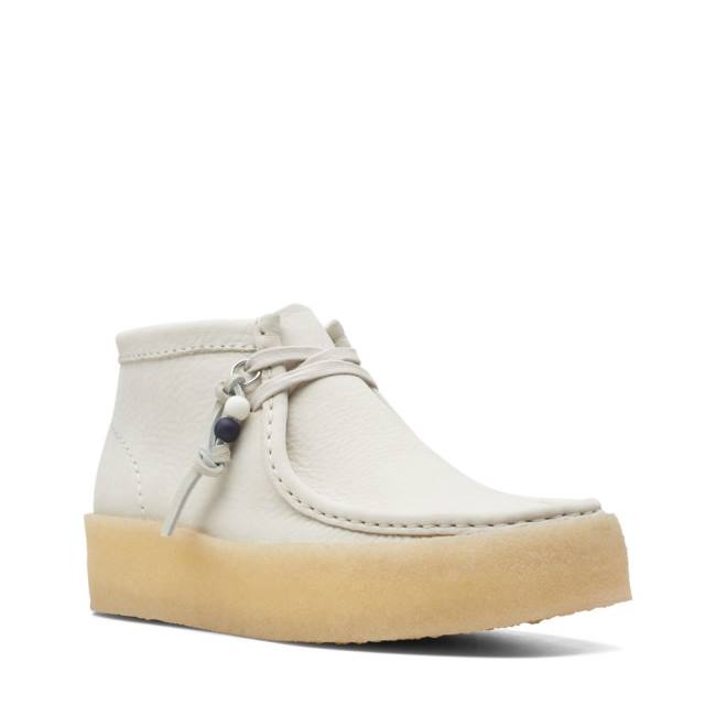 Botas Casuales Clarks Wallabee Cup Mujer Blancas | CLK235GRC