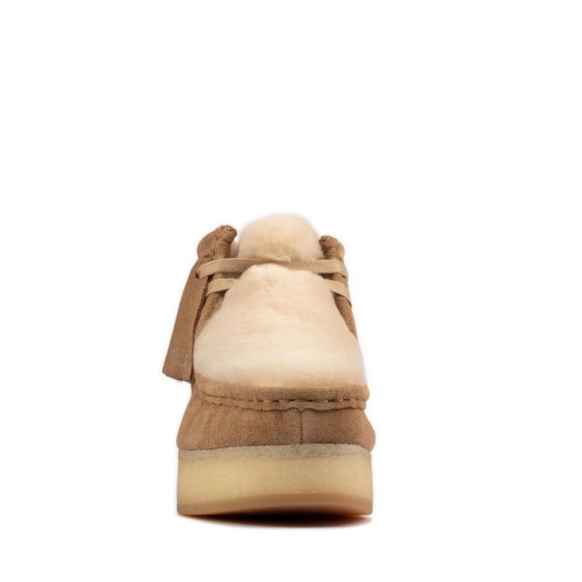 Botas Casuales Clarks Wallabee Wedge Mujer Marrones Claro | CLK590BED