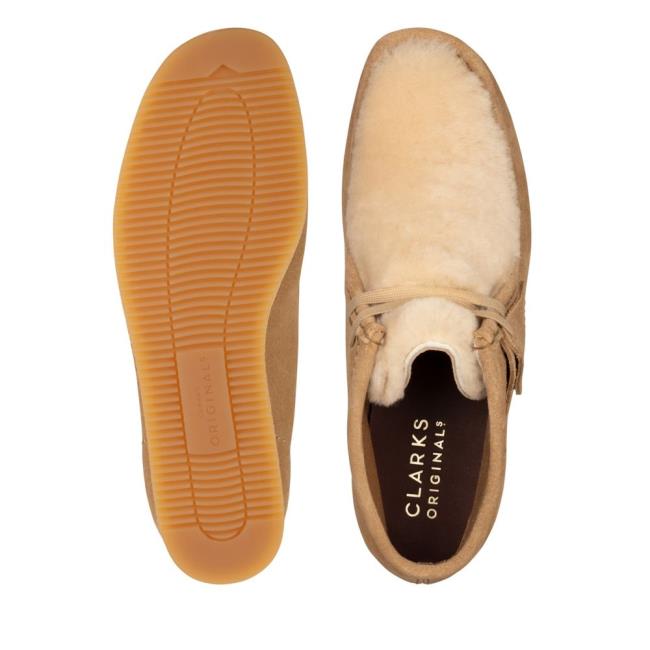 Botas Casuales Clarks Wallabee Wedge Mujer Marrones Claro | CLK590BED