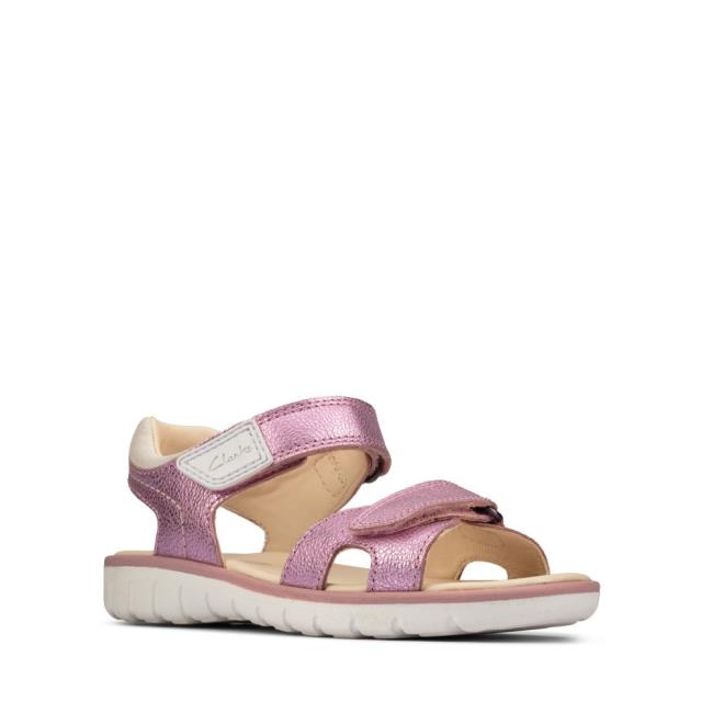 Sandalias Clarks Roam Surf Youth Niño Rosas Claro | CLK246OXT