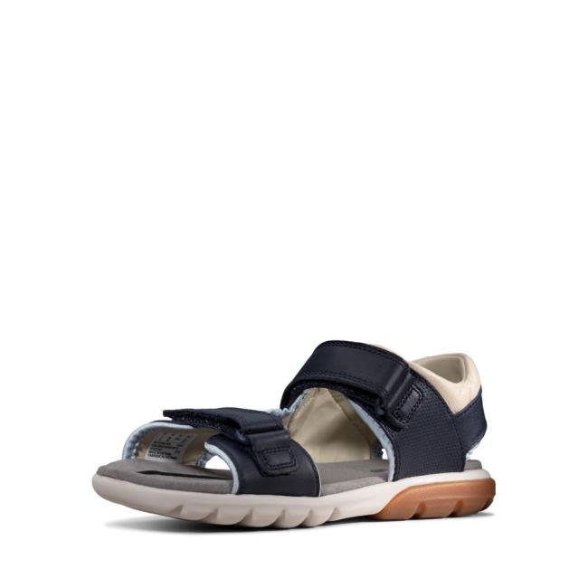 Sandalias Clarks Rocco Wave Youth Niño Azul Marino | CLK168BSL