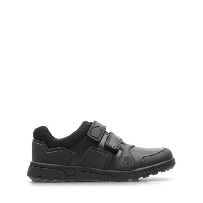 School Shoes Clarks Blake Street Niño Negras | CLK365YIN