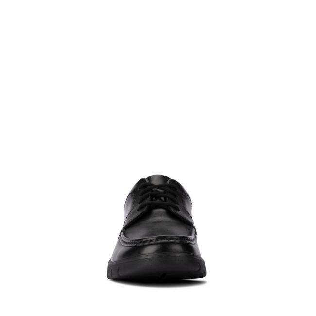 School Shoes Clarks Branch Lace Youth Niño Negras | CLK840BHM