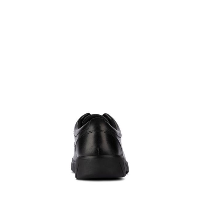 School Shoes Clarks Branch Lace Youth Niño Negras | CLK840BHM