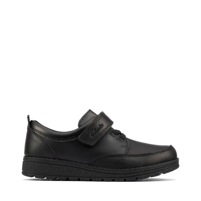 School Shoes Clarks Mendip Tor Kid Niño Negras | CLK546SDH