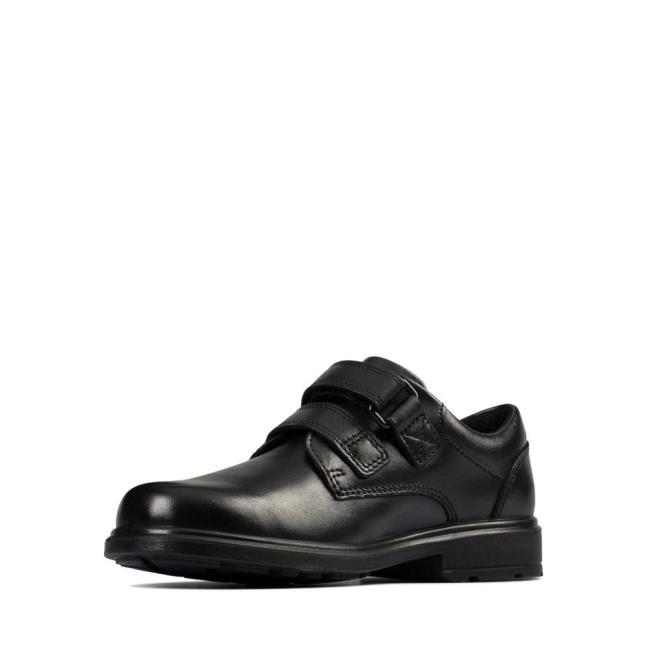 School Shoes Clarks Remi Pace Kid Niño Negras | CLK852TAP