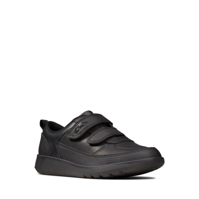 School Shoes Clarks Scape Flare Kid Niño Negras | CLK052YWC