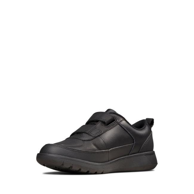 School Shoes Clarks Scape Flare Kid Niño Negras | CLK052YWC