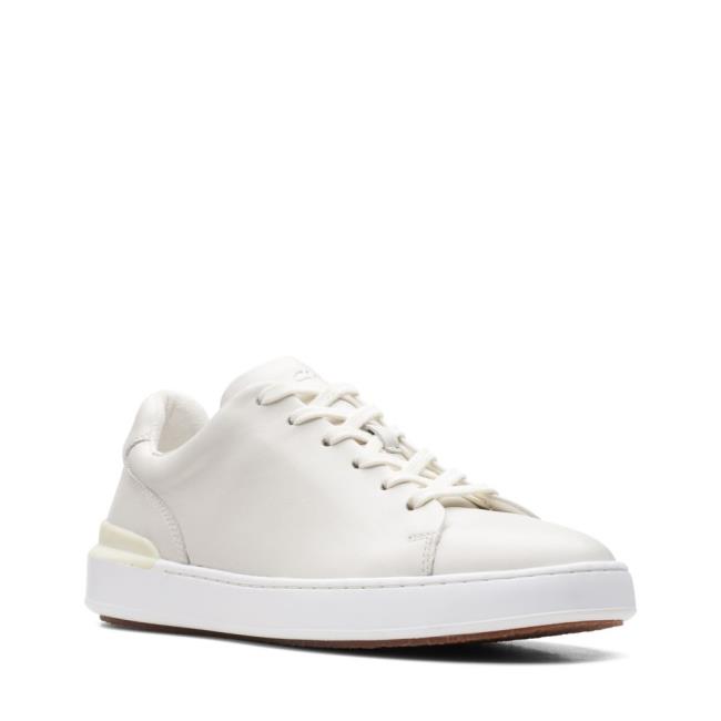 Zapatillas Clarks CourtLite Lace Hombre Blancas | CLK106OJU