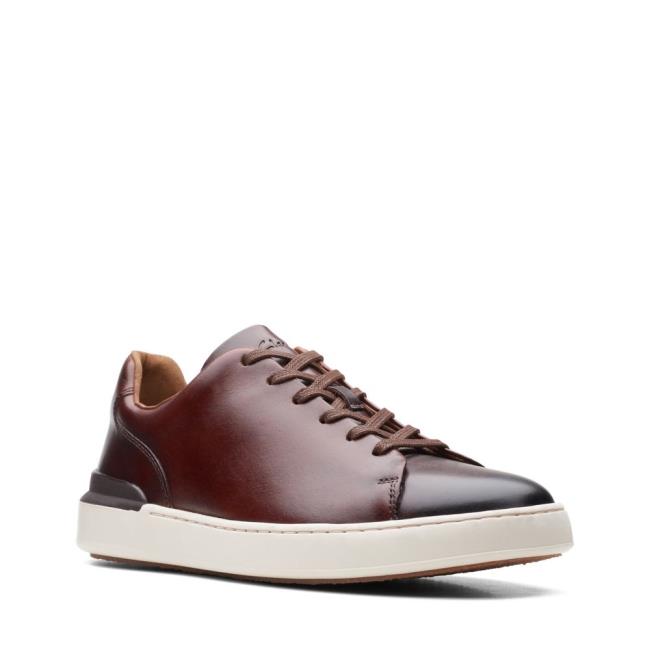 Zapatillas Clarks CourtLite Lace Hombre Marrones Oscuro | CLK158URN