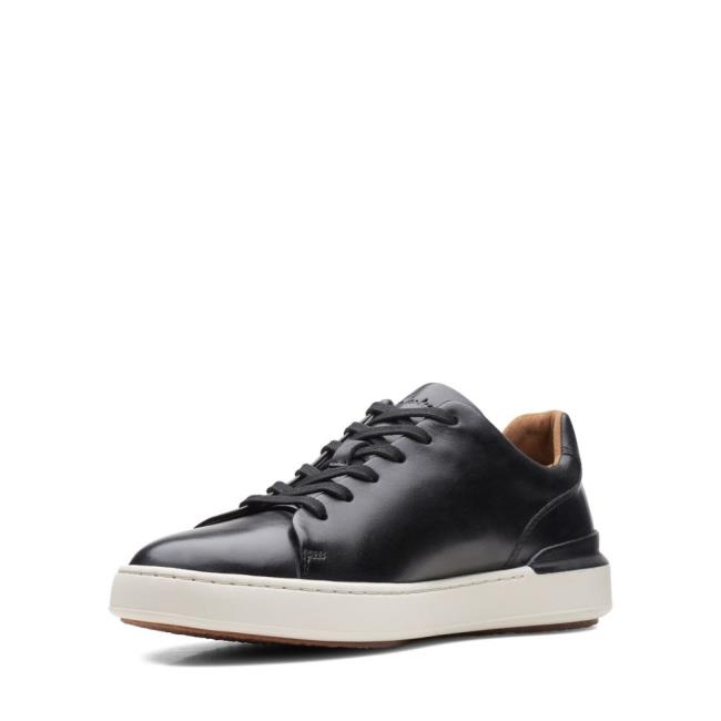 Zapatillas Clarks CourtLite Lace Hombre Negras | CLK867JXF