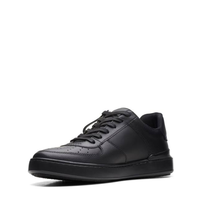 Zapatillas Clarks Court Lite Tie Hombre Negras | CLK780FEU