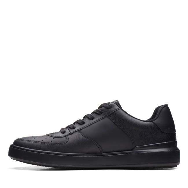 Zapatillas Clarks Court Lite Tie Hombre Negras | CLK780FEU