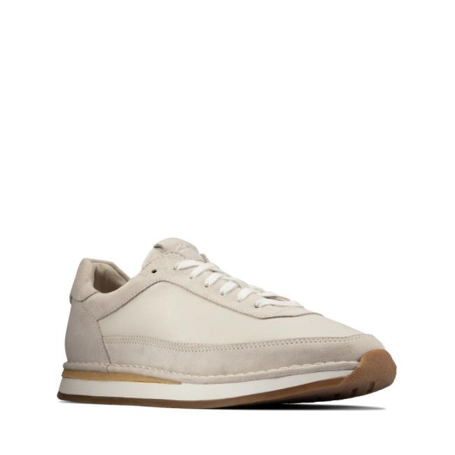 Zapatillas Clarks Craft Run Lace Hombre Blancas | CLK829JQC