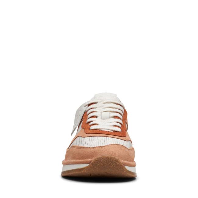 Zapatillas Clarks Craft Run Tor Hombre Blancas Naranjas | CLK691KJF