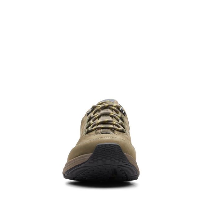 Zapatillas Clarks Wave2.0 Tie Hombre Verde Oliva | CLK185ACI